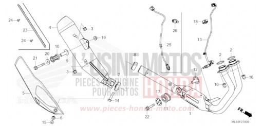SILENCIEUX D'ECHAPPEMENT CB750ACT de 2026